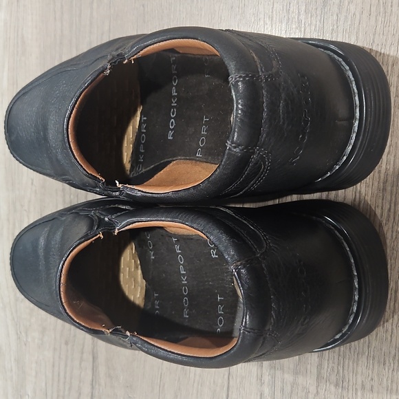 Rockport Men's Black Leather Slip-On Shoes size 10 - Picture 4 of 13